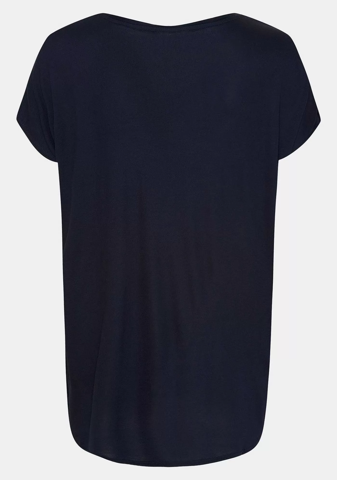 Clearance Nugga Viscose T-Shirt - Marinbla Kvinnor Nugga