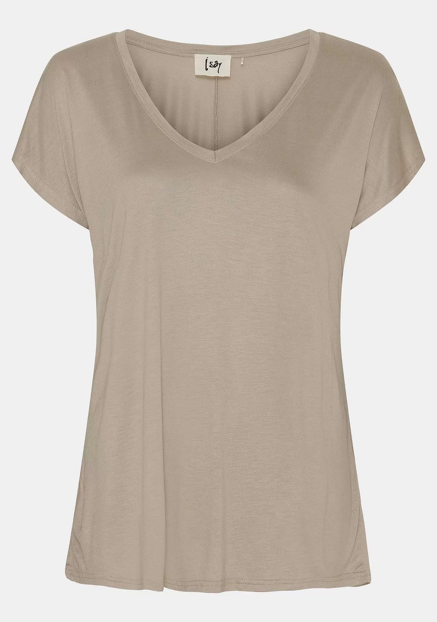 Best Sale Nugga V-Ringad T-Shirt - Mork Sand Kvinnor Nugga