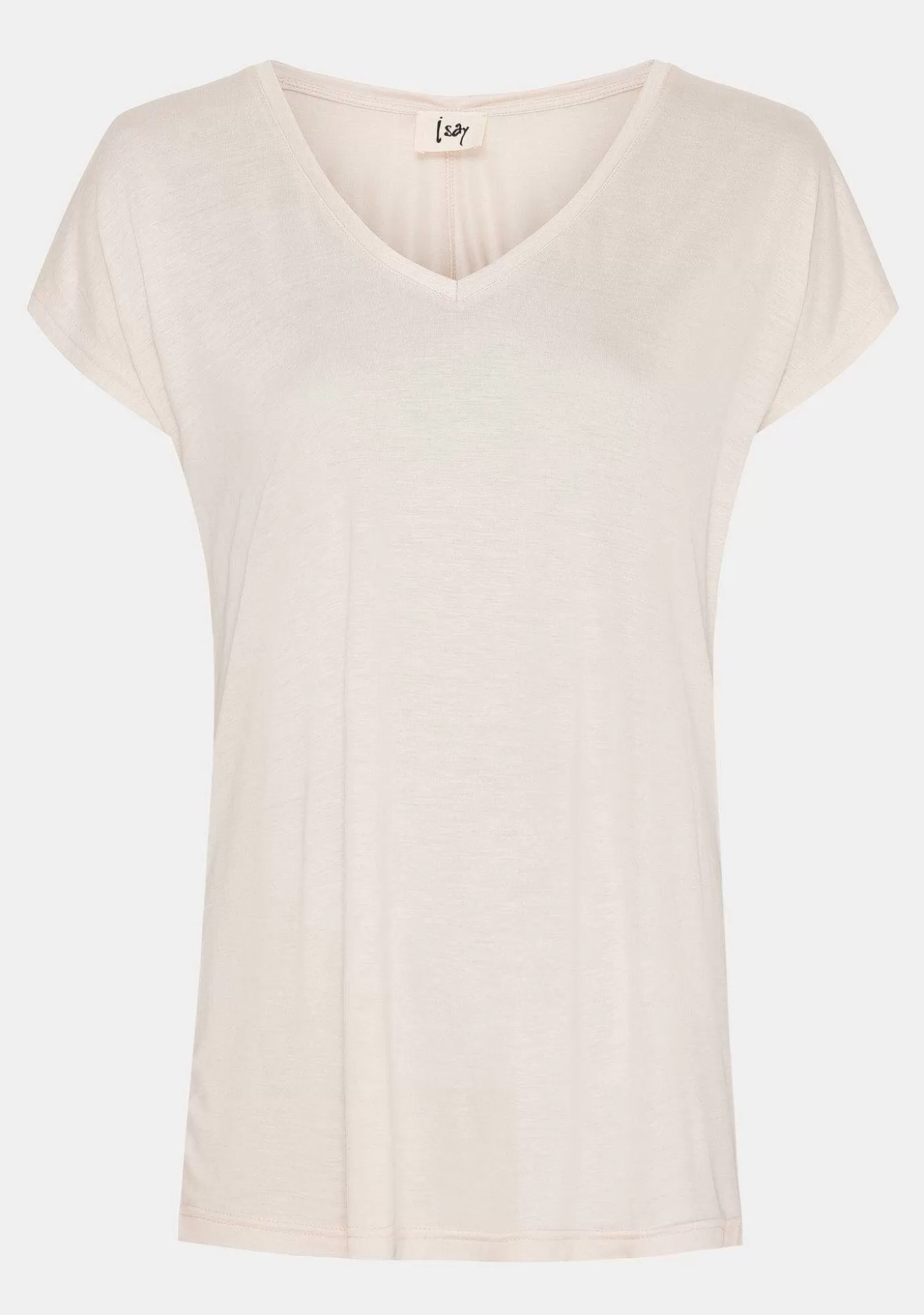 Clearance Nugga V-Ringad T-Shirt - Sand Kvinnor Nugga