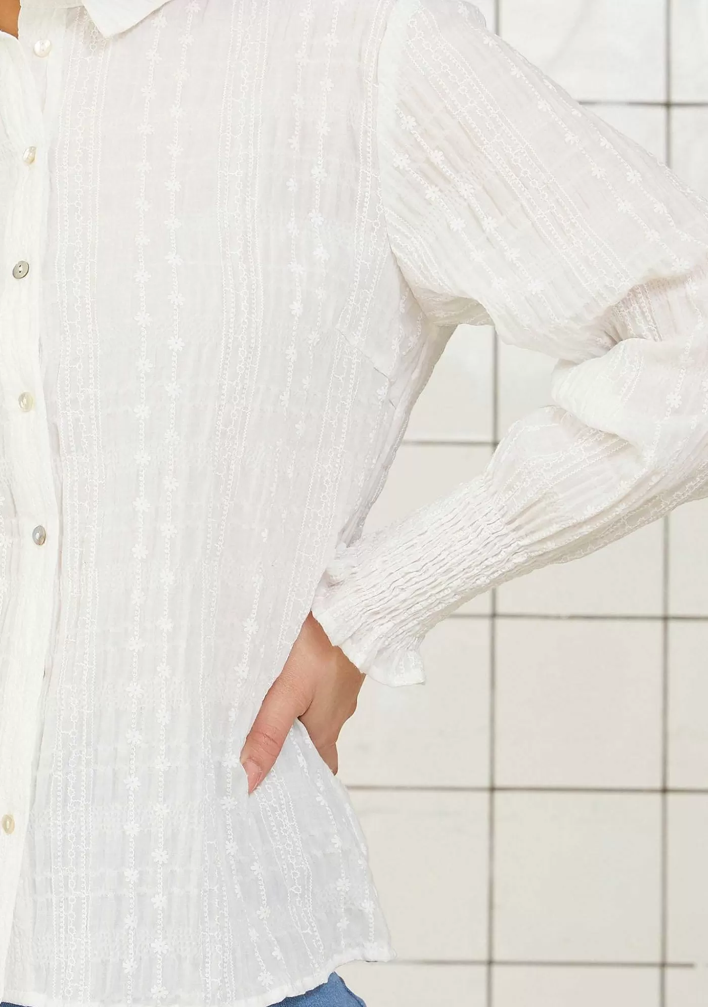 Best Sale Palina Blus - Broken White Kvinnor Blusar Och Skjortor