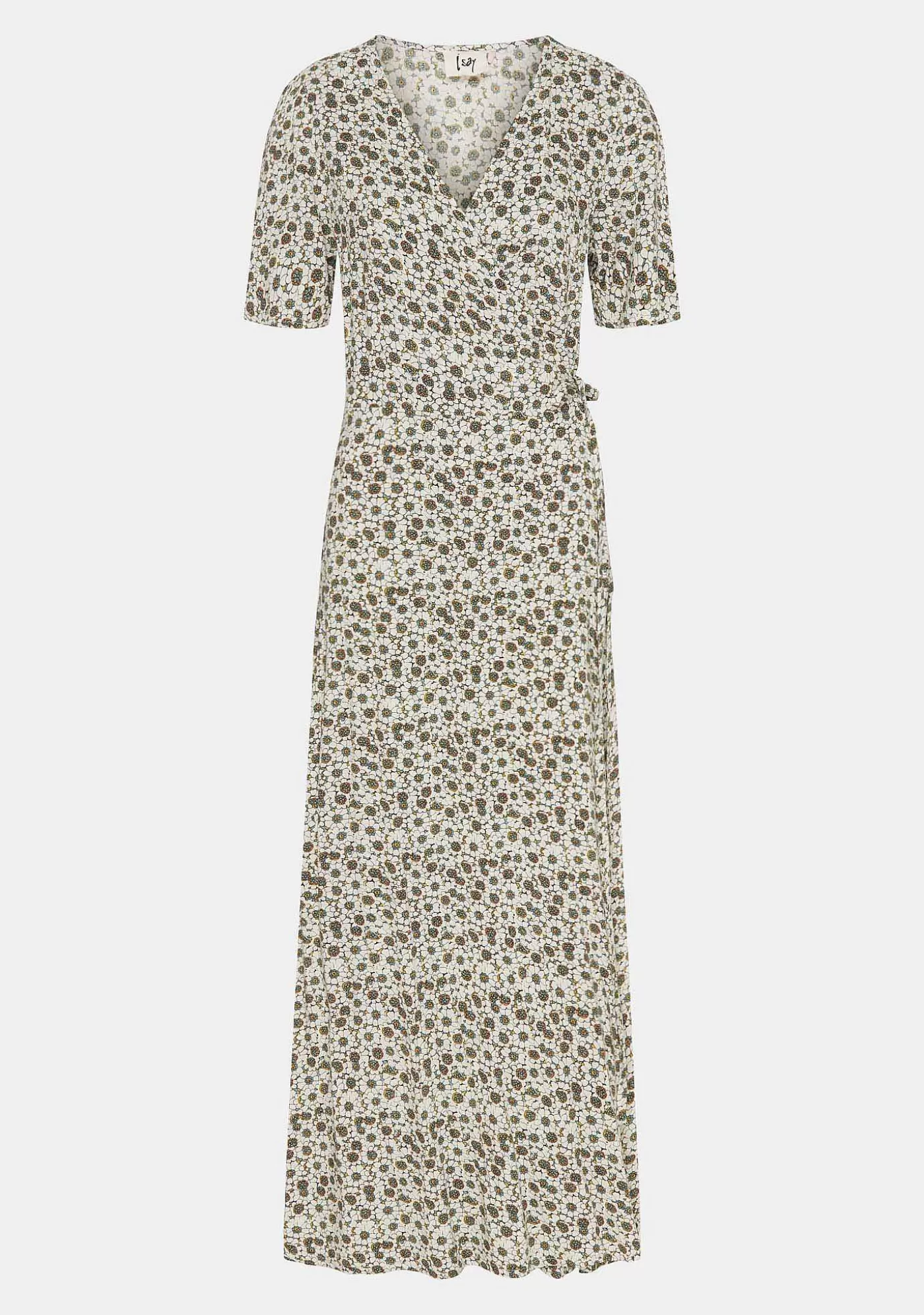 Cheap Pani Wrap Dress - Greeny Flower Kvinnor Klänningar