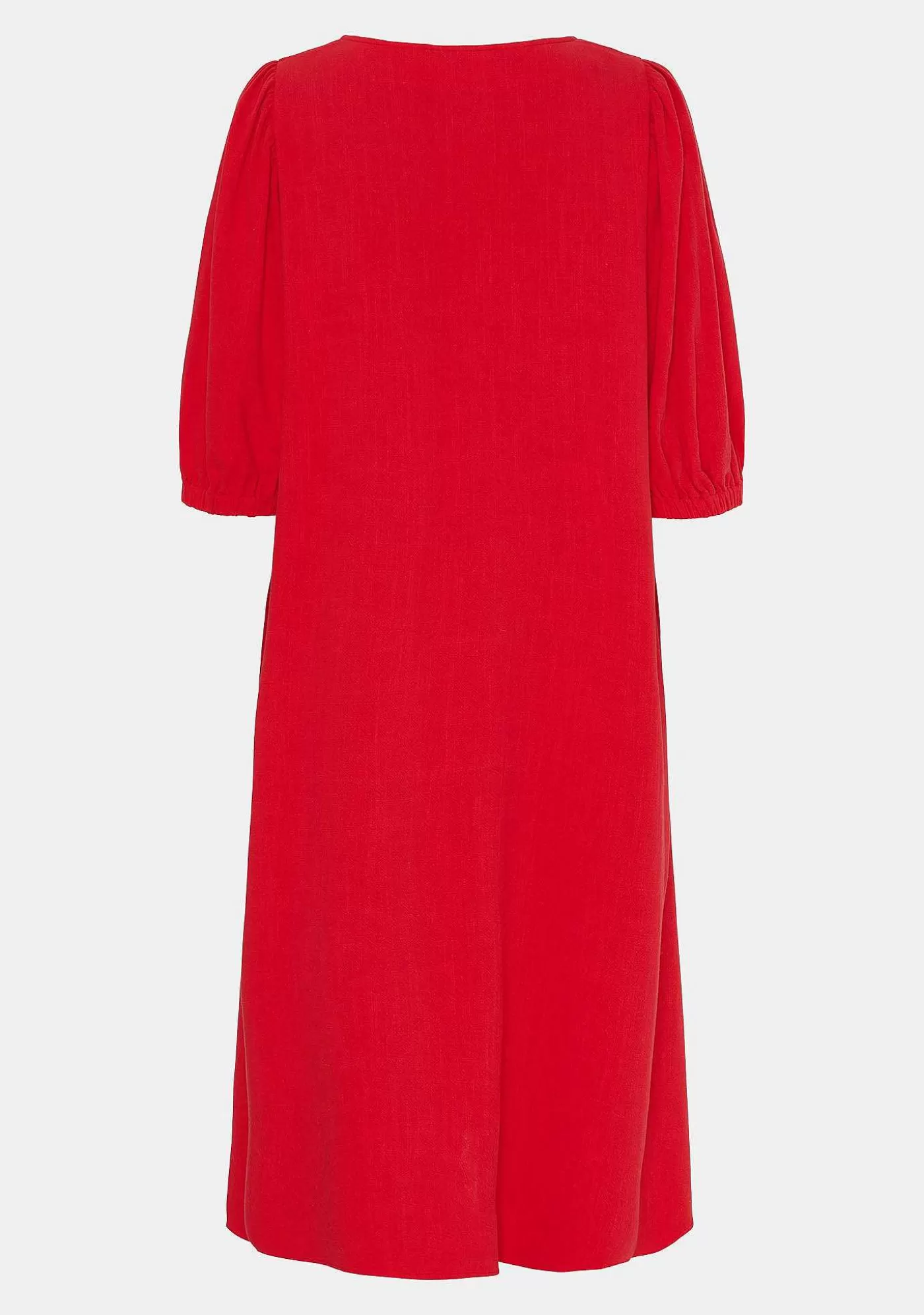Best Sale Pearl V-Neck Klanning - Crispy Red Kvinnor Klänningar