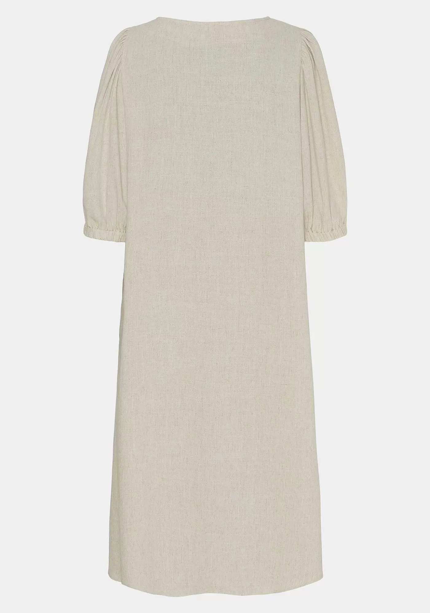Cheap Pearl V-Neck Klanning - Sand Kvinnor Klänningar