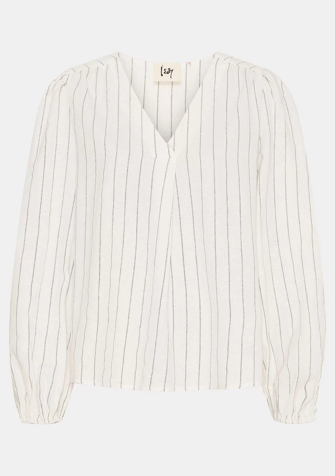 Store Pearl V-Ringad Blus - Vit M/Svart Kvinnor Blusar Och Skjortor