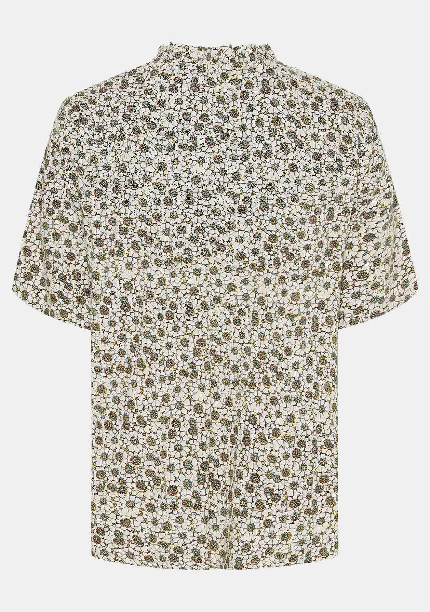 Shop Poline S/S Blus - Greeny Flower Kvinnor Blusar Och Skjortor