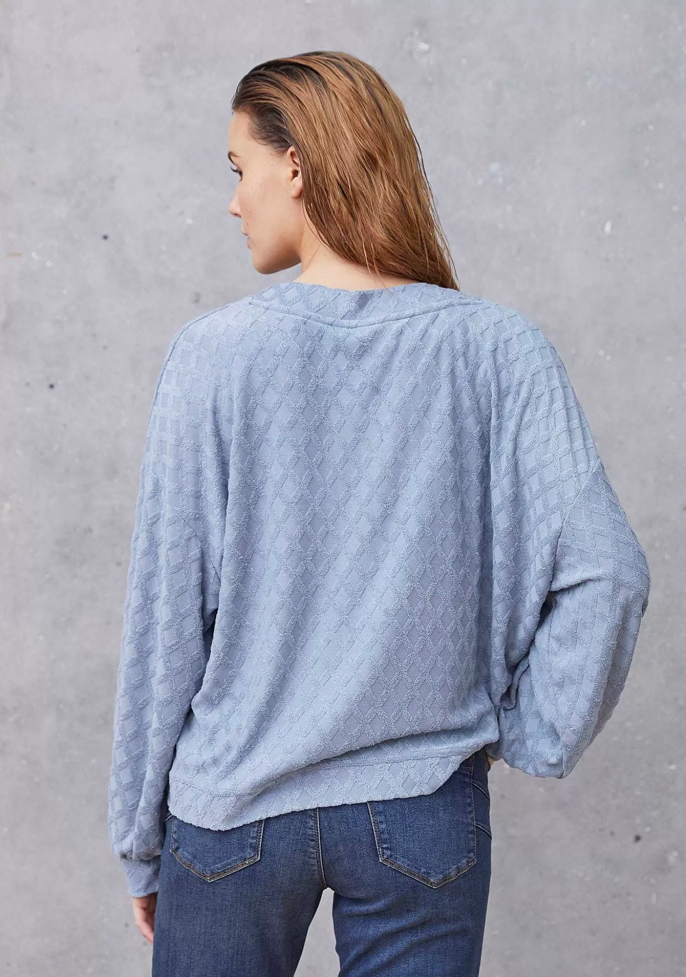 Outlet Rie Sweat Pullover - Puderbla Kvinnor Blusar Och Skjortor