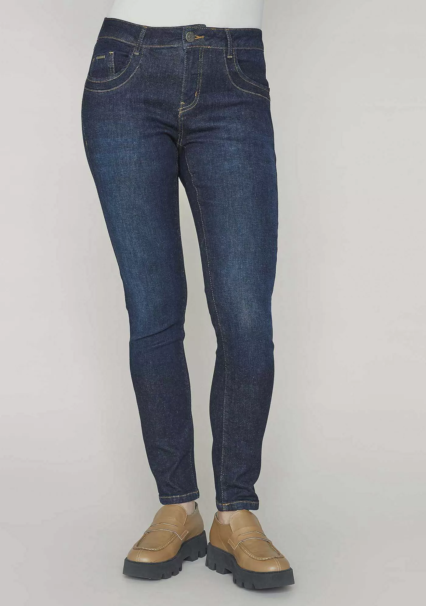 Cheap Roma Basic Jeans - Mork Denim Otvattad Kvinnor Jeans