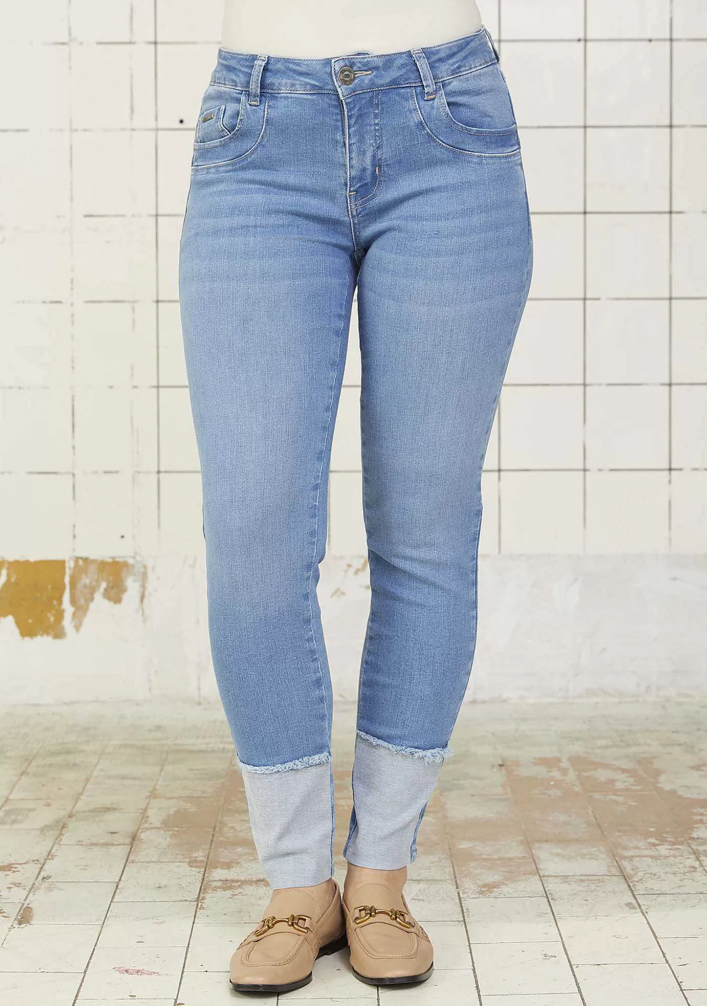 Cheap Roma New Jeans - Bright Blue Denim Kvinnor Jeans