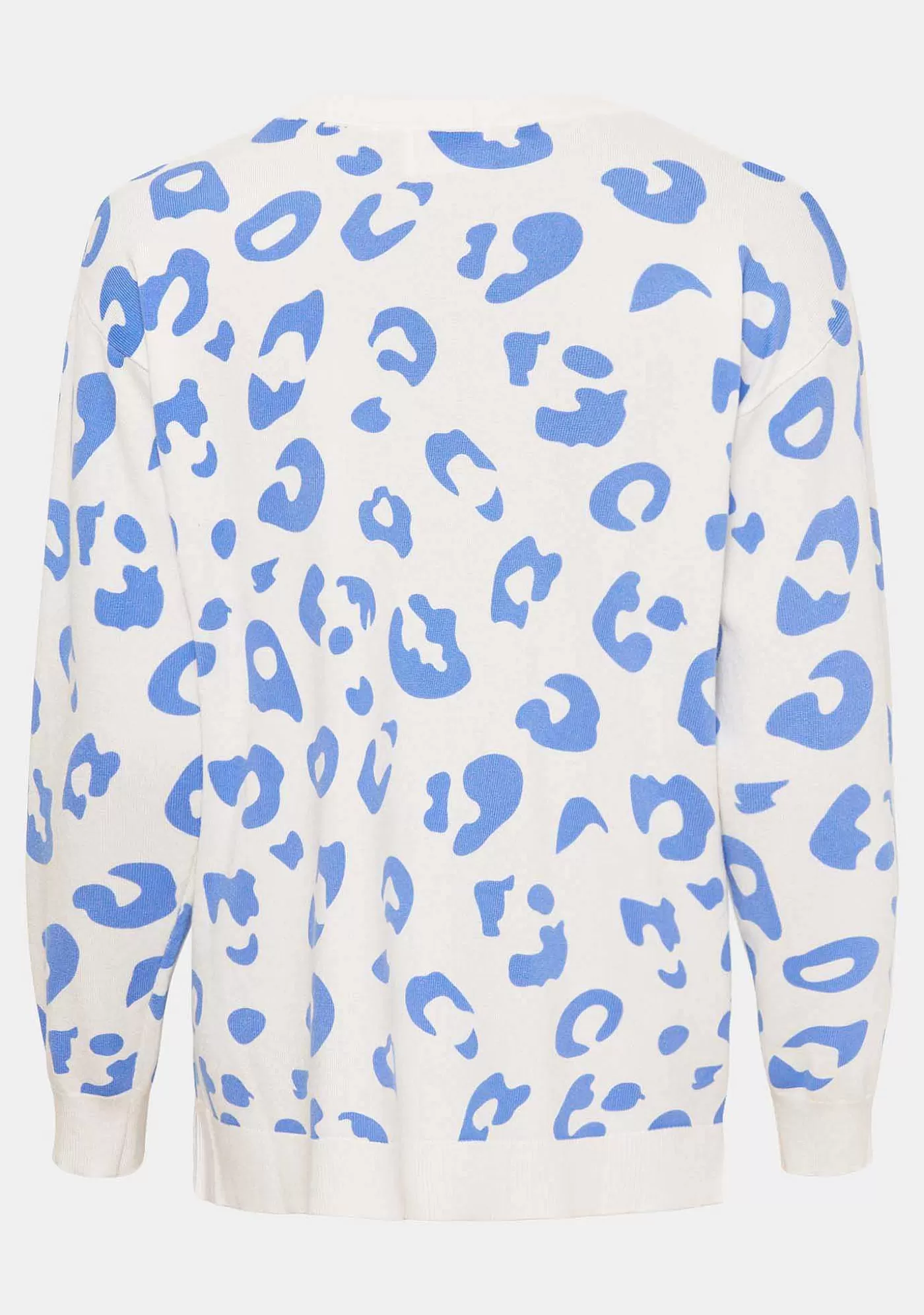 New Rubi Printed Pullover - Spring Blue Print Kvinnor Stickat