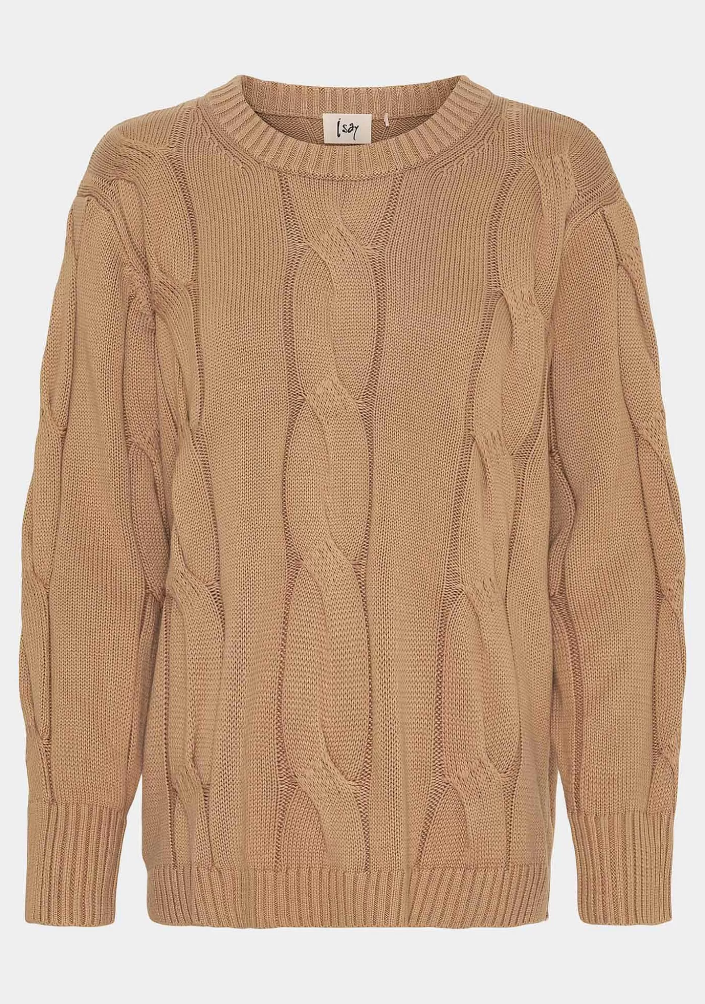 Best Saga Knit Pullover - Camel Melange Kvinnor Stickat