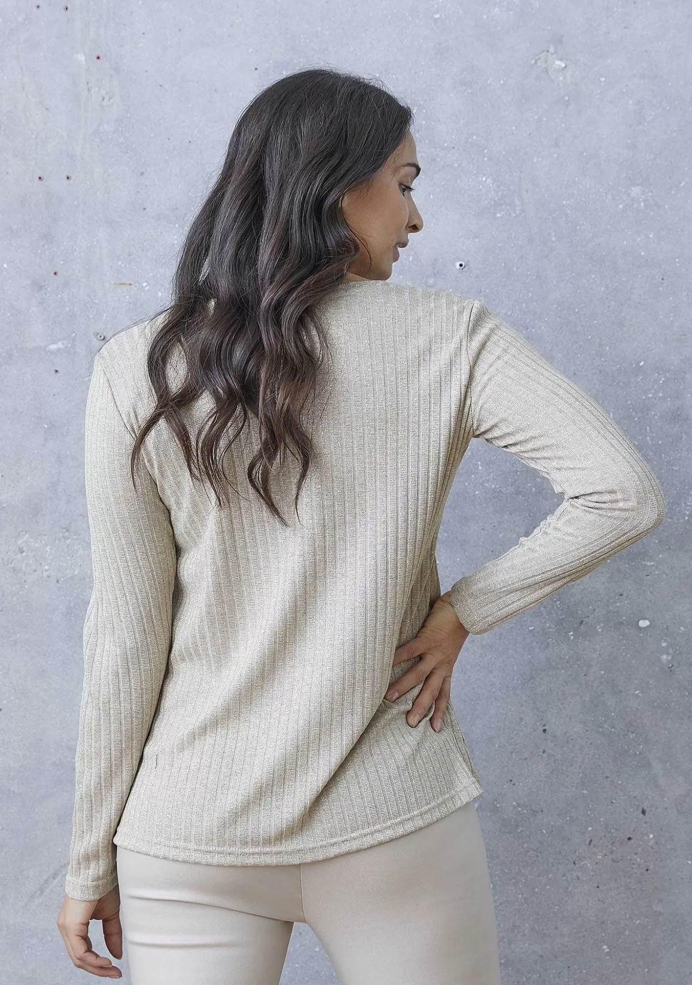 Clearance Simone Blus - Guld Lurex Kvinnor Blusar Och Skjortor