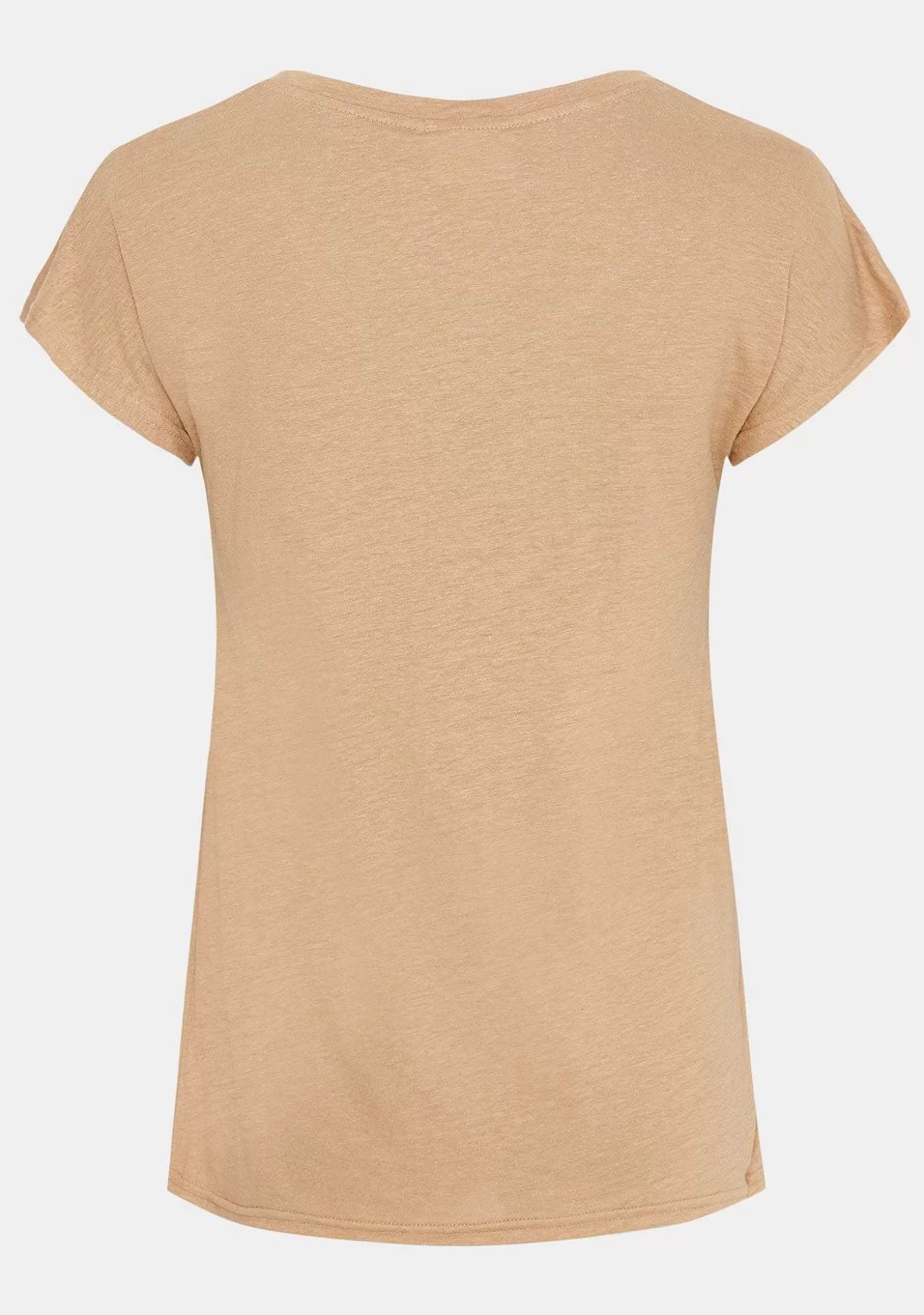 New Tess V-Ringad T-Shirt - Camel Kvinnor Tess