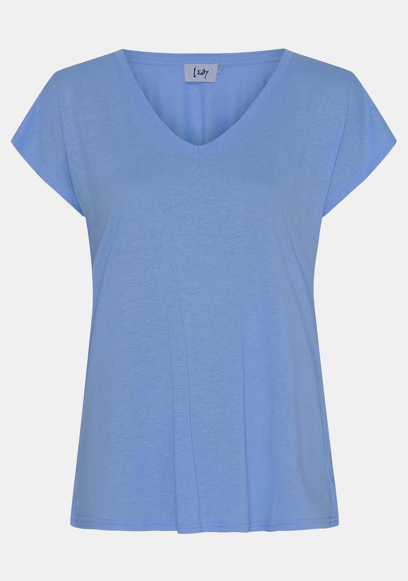 Fashion Tess V-Ringad T-Shirt - Himmelsbla Kvinnor Tess