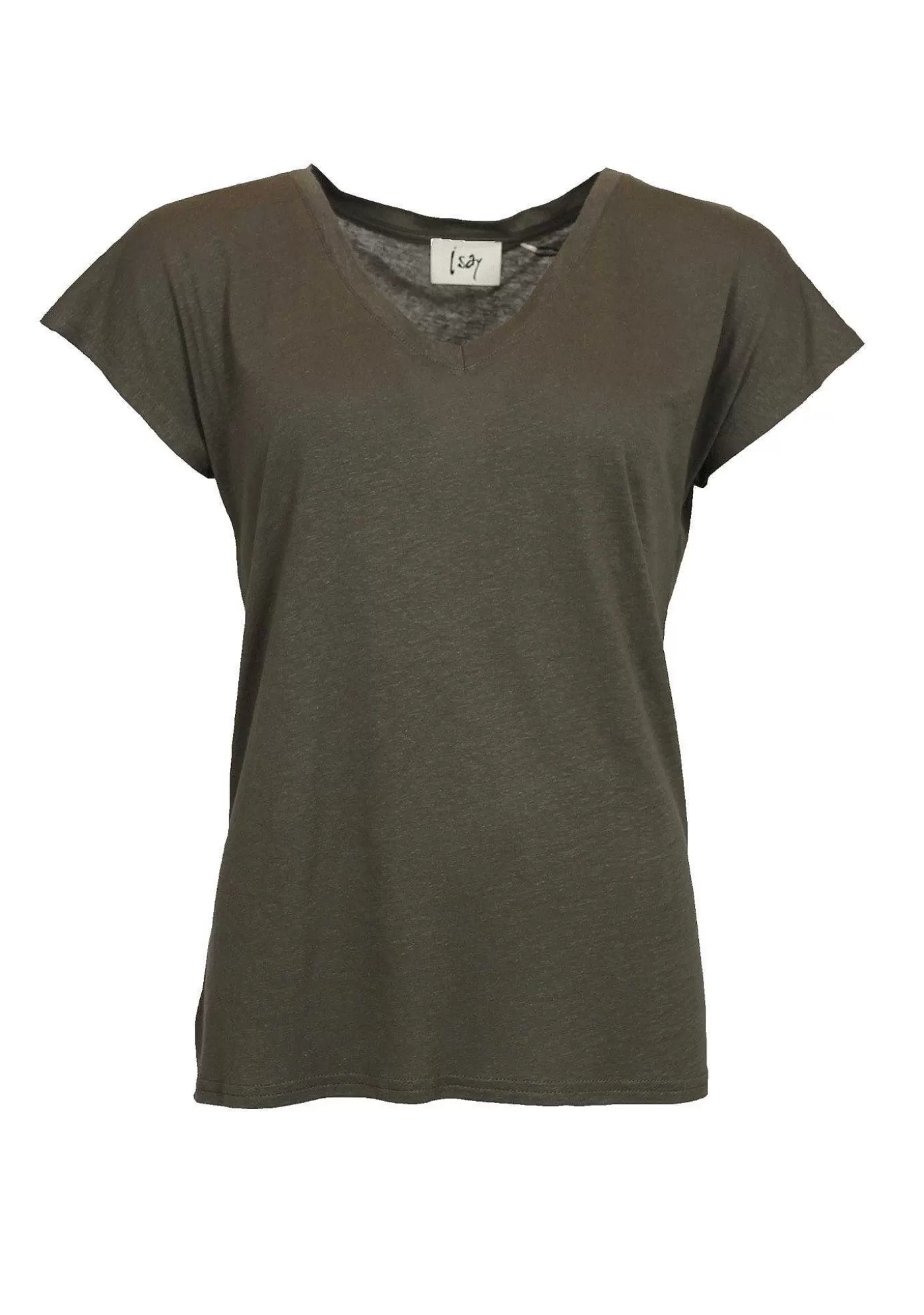 Sale Tess V-Ringad T-Shirt - Khaki Kvinnor Tess
