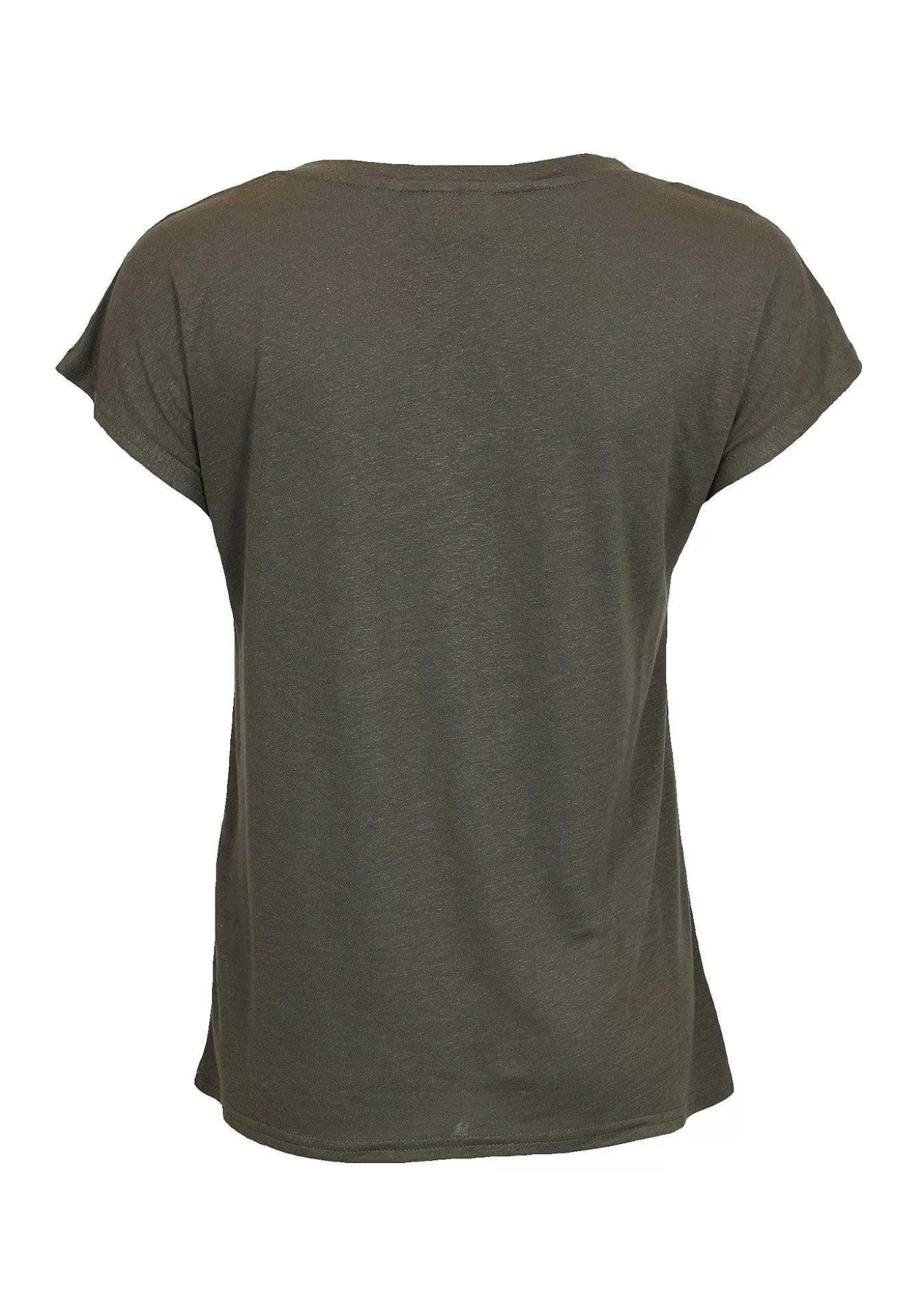 Sale Tess V-Ringad T-Shirt - Khaki Kvinnor Tess