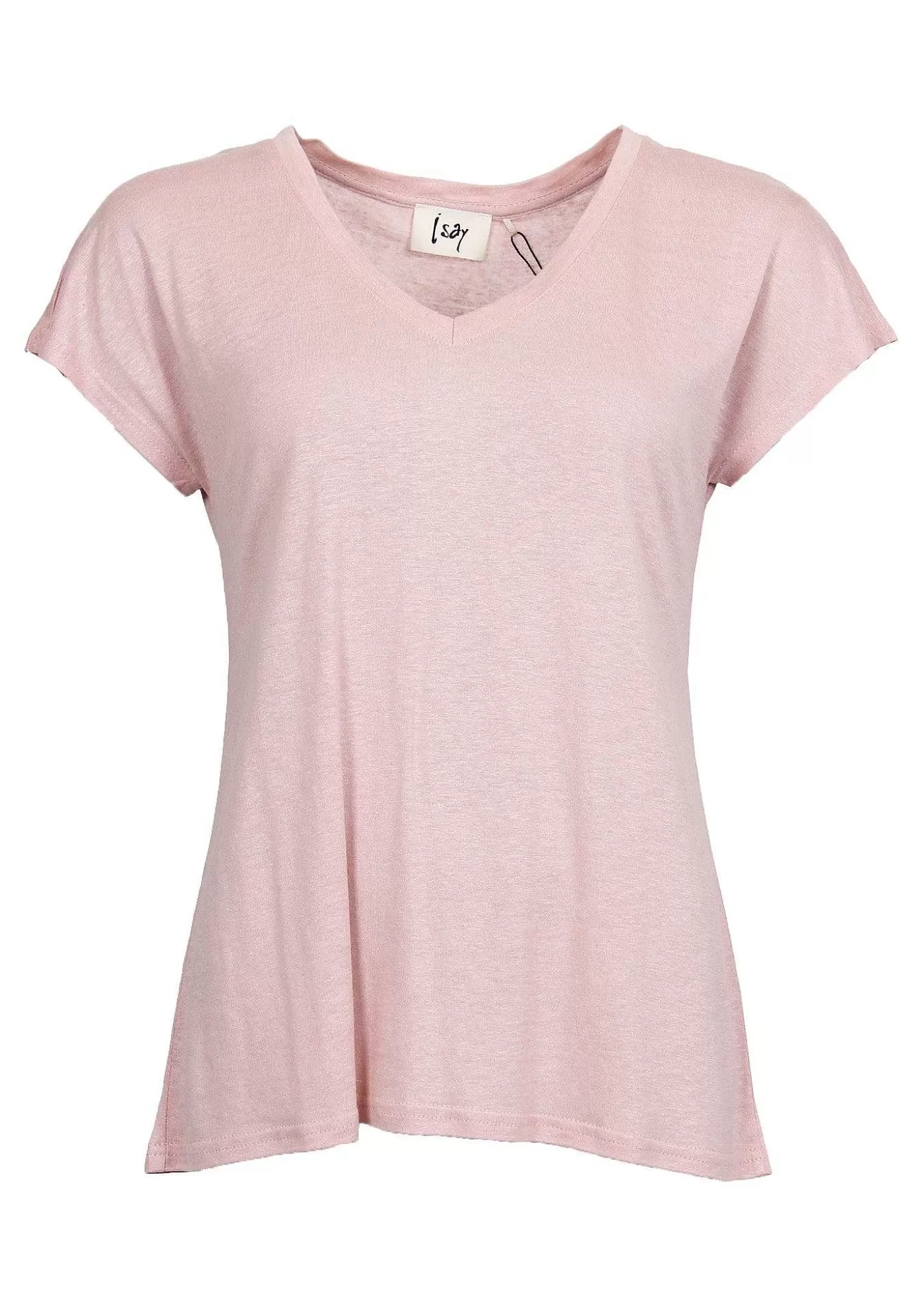 Store Tess V-Ringad T-Shirt - Puder Kvinnor Tess