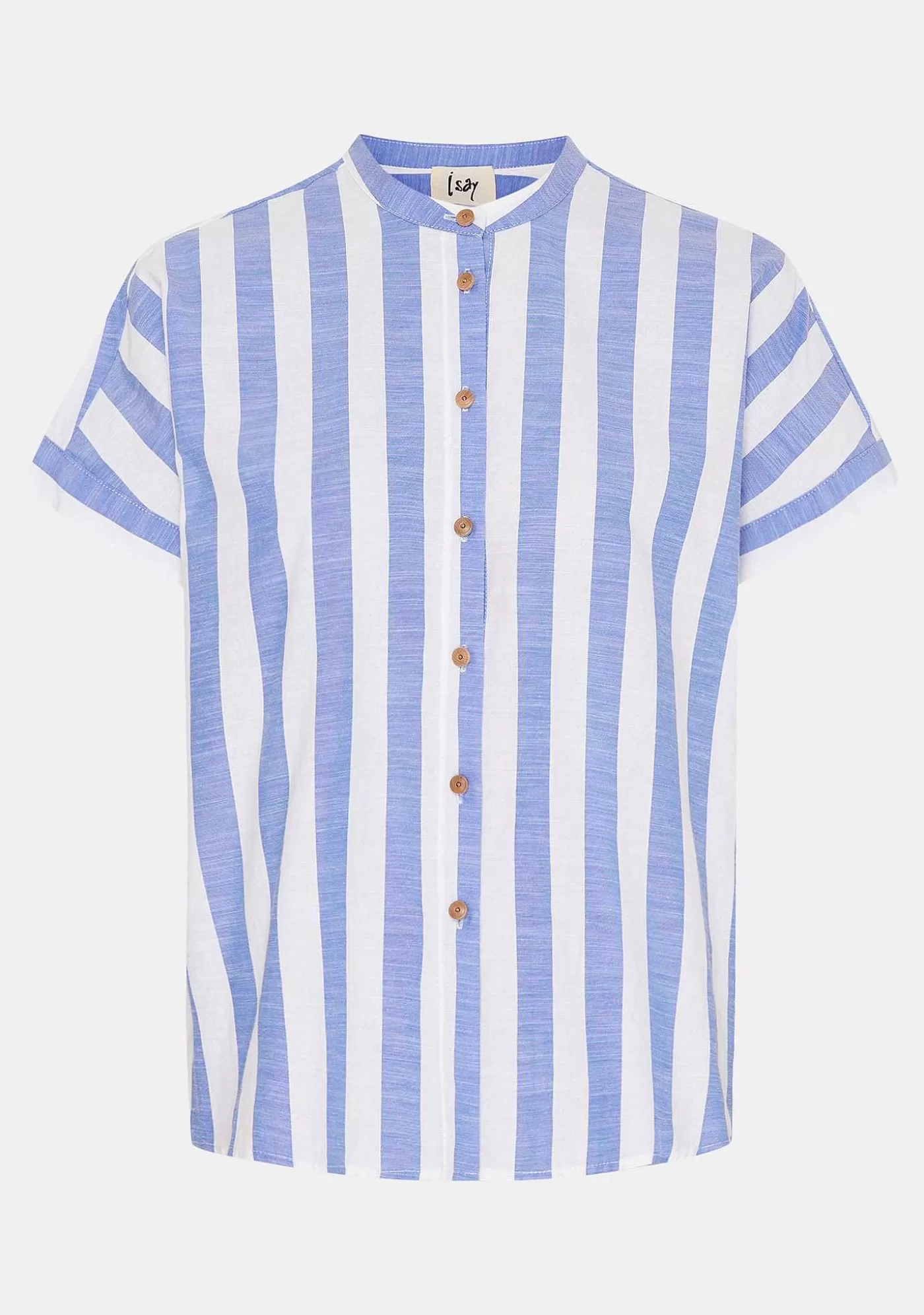 Store Vita Striped Shirt - Skyblue Stripe Kvinnor Blusar Och Skjortor